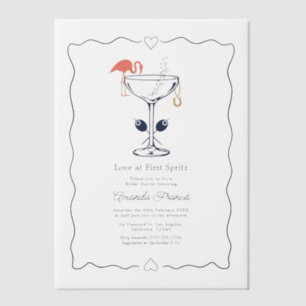 Invitations En Vélin Amour au premier Spritz Réception de mariage Prépa