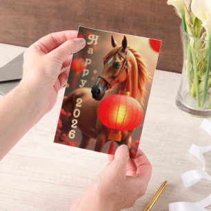 Invitations En Vélin Année du cheval 2026
