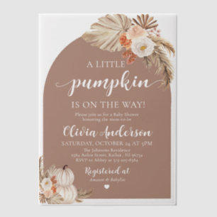Invitations En Vélin Aquarelle mignonne automne un peu Baby shower Citr