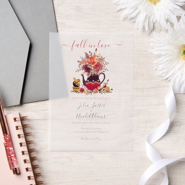 Invitations En Vélin Boho Bourgogne Rose Pampas Lemon Tea Mariage (Mariage)