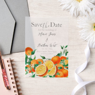 Invitations En Vélin Boho Orange Blossom Enregistrer la date