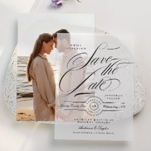 Invitations En Vélin Calligraphie Formelle Élégante Cravate Noire Enreg
