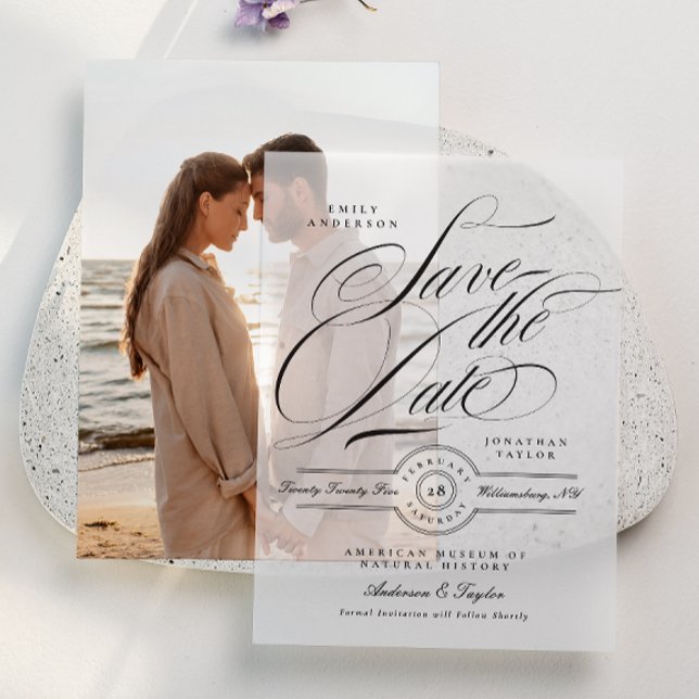 Invitations En Vélin Calligraphie Formelle Élégante Cravate Noire Enreg (Créateur téléchargé)