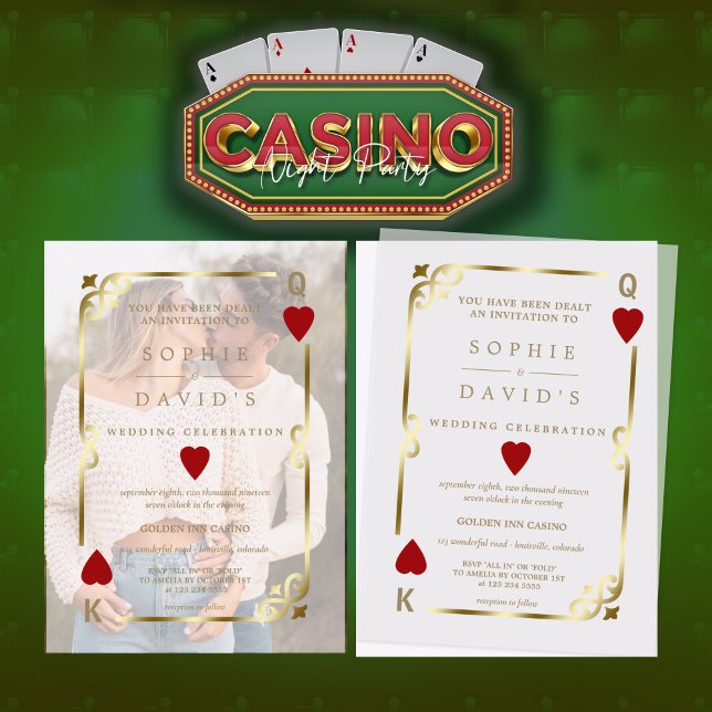 Invitations En Vélin Casino de luxe Las Vegas Poker Mariage (Créateur téléchargé)