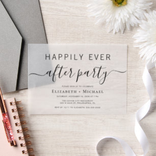Invitations En Vélin Chic Heureusement Jamais Après La Réception De Mar