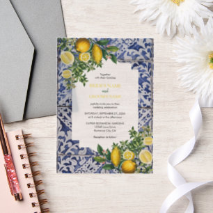 Invitations En Vélin Citrons méditerranéens Portugais Mariage