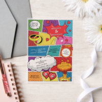 Coloré Comic Book Pop Art Mariage