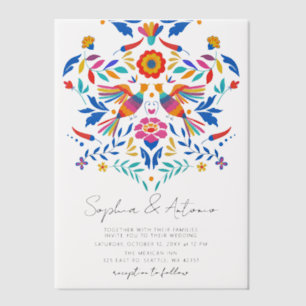Invitations En Vélin Coloré mexicain Floral Fiesta Mariage