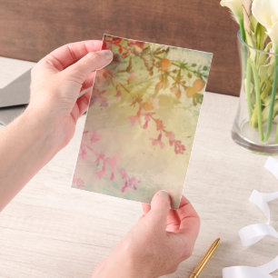 Invitations En Vélin Couleurs Tropicales Orange Rouge Jaune Mariage Flo
