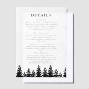 Invitations En Vélin Détails minimalistes du Mariage d'été noir et blan