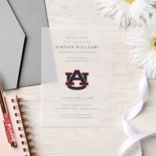Invitations En Vélin Diplôme de l'Université d'Auburn Auburn Tigers