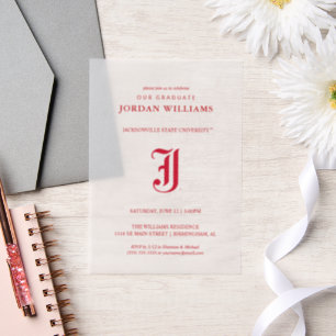 Invitations En Vélin Diplômé de l'Université d'État de Jacksonville