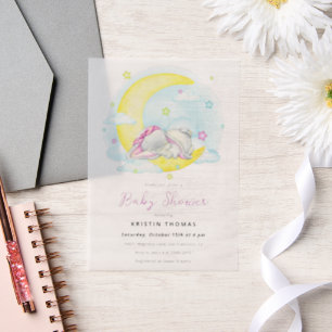 Invitations En Vélin Douce Fête Prénatale Bébé