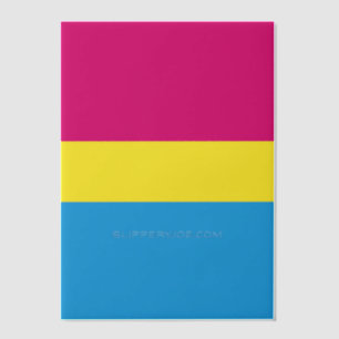 Invitations En Vélin drapeau de fierté pansexuelle SlipperyJoe rose amb