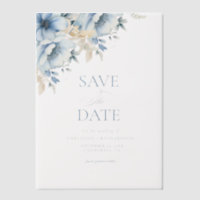 Élégant Mariage de trame géométrique Floral bleu