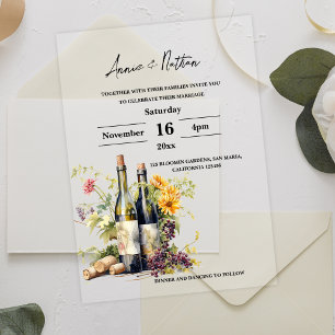 Invitations En Vélin Élégant Mariage romantique Script