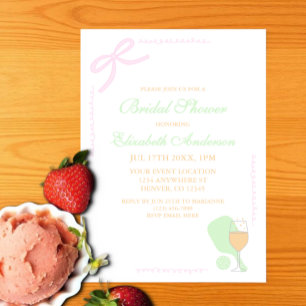 Invitations En Vélin Enterrement de vie de jeune fille Pickleball et Pr