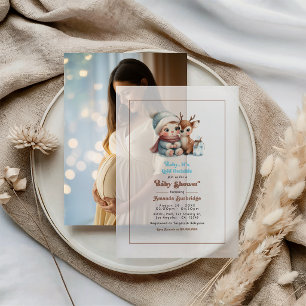Invitations En Vélin Fête de Bébé Boisée Bébé Il Fait Froid Dehors