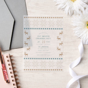 Invitations En Vélin Fête de Noël au pull moche Cocoa Polaire