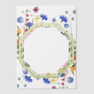 Invitations En Vélin Feuille de couverture du Fleur sauvage Octagon