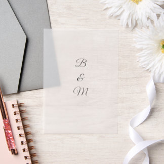 Invitations En Vélin Feuilles de couverture Vellum