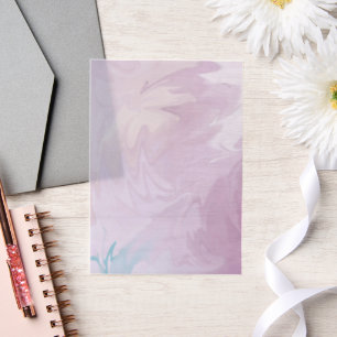 Invitations En Vélin Fils violets avec Touche Turquoise