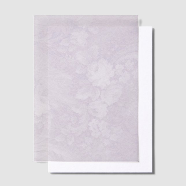 Invitations En Vélin Floral pourpre et torrents (Compenser)