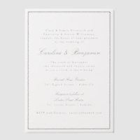Formal Classic Bordure Script élégant Mariage RSVP