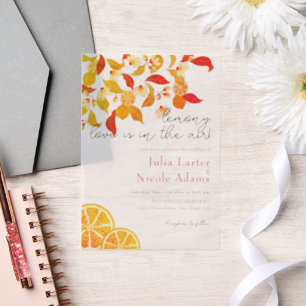 Invitations En Vélin Fraîcheur Citrus Foliage Mariage