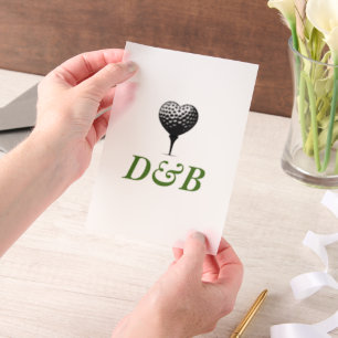 Invitations En Vélin Golf Couples