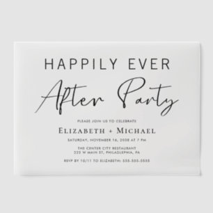 Invitations En Vélin Heureusement Jamais Après La Réception De Mariage 