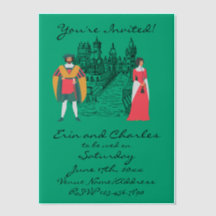 Imaginaire médiéval Mariage vert SaveDate Invitati