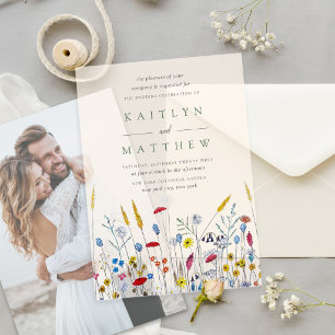 Invitations En Vélin La Suite de Mariage de Prairie de Fleurs Sauvages