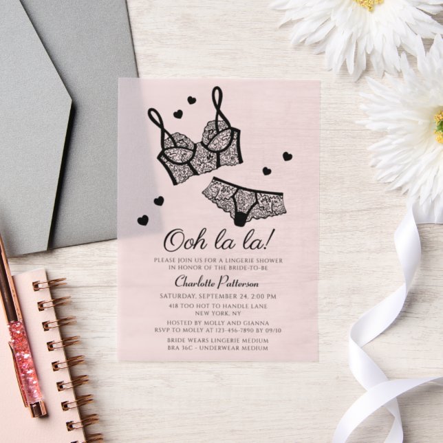 Invitations En Vélin Lingerie Fête des mariées Panty Bachelorette (Mariage)