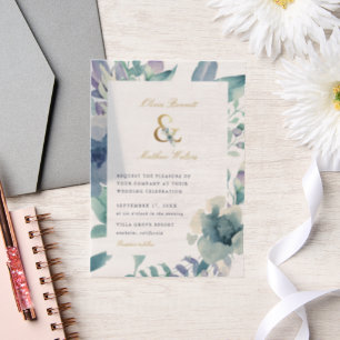 Invitations En Vélin Luxe Floral Mariage