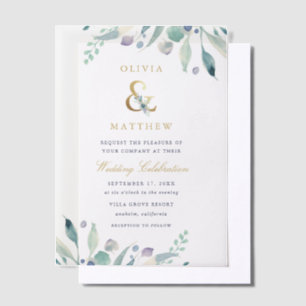 Invitations En Vélin Luxe Floral Mariage