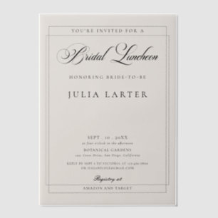 Invitations En Vélin Mariage classique calligraphie noire ivoire pour u