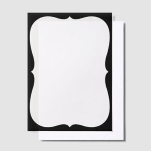Invitations En Vélin Mariage de cadre de support noir