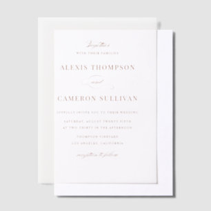 Invitations En Vélin Mariage de calligraphie à la main en terre cuite