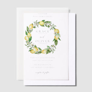 Invitations En Vélin Mariage de jardin de germination et de citron bota