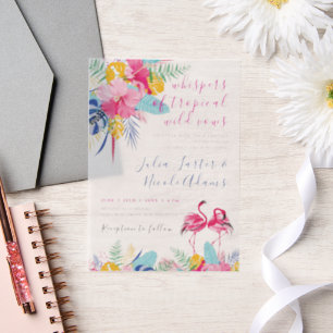Invitations En Vélin Mariage de la forêt tropicale des pluies sauvages 