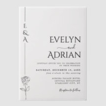 Mariage Élégant Botanique Moderne Minimaliste