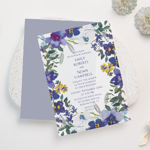 Invitations En Vélin Mariage Floral Orchidée violet et blanc