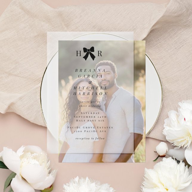 Invitations En Vélin Mariage initial minimal de la patte (Créateur téléchargé)