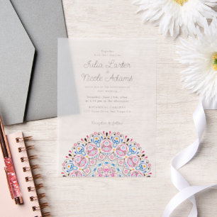 Invitations En Vélin Mariage Mandala de Style Art Déco Orné Classique