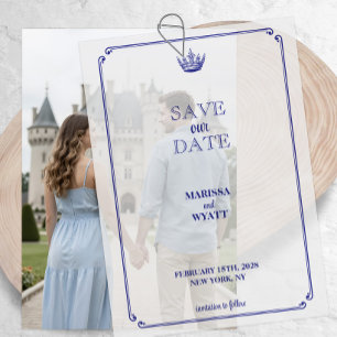 Invitations En Vélin Mariage Médiéval Fantastique de la Couronne Royale