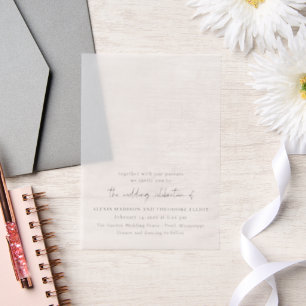 Invitations En Vélin Mariage moderne noir et blanc chic