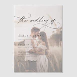 Invitations En Vélin Mariage photo Boho Rustic Overlay