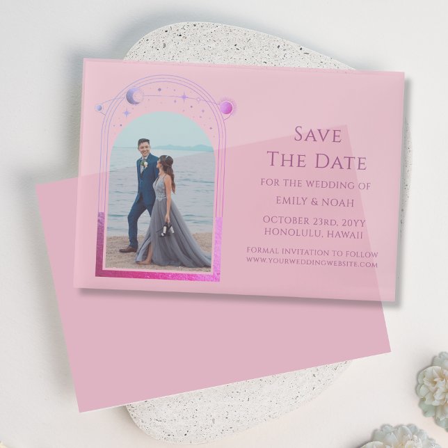 Invitations En Vélin Mariage photo rose céleste violet Enregistrer la d (Créateur téléchargé)