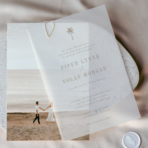 Invitations En Vélin Mariage sur la plage OASIS